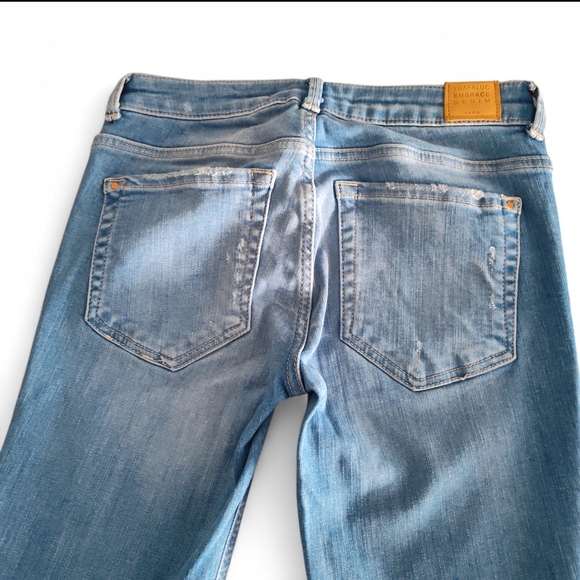 Zara Skinny Jeans Womens Light Blue Wash Size 2 Straight Leg - Picture 10 of 12